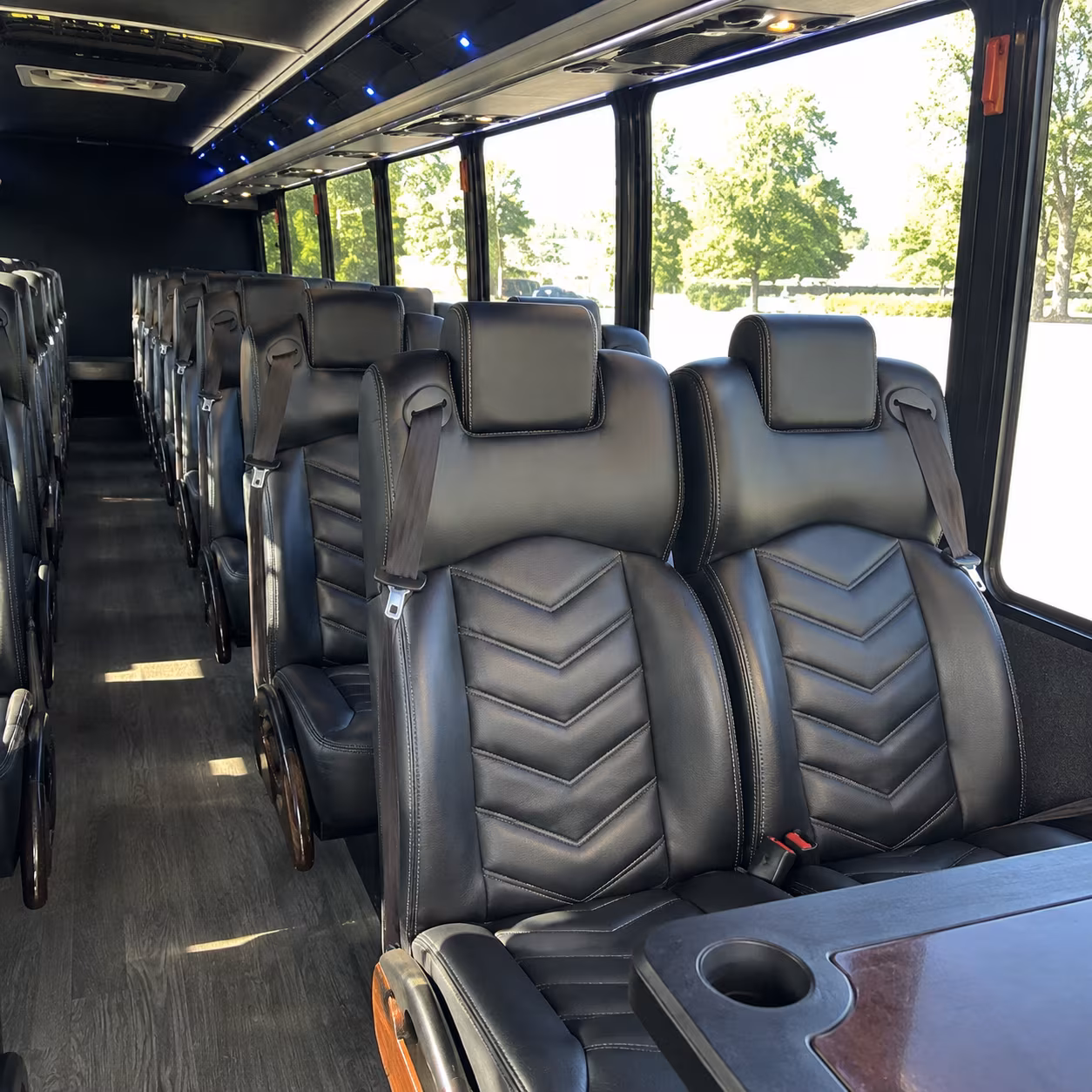 folsom 28 passenger minibus inside
