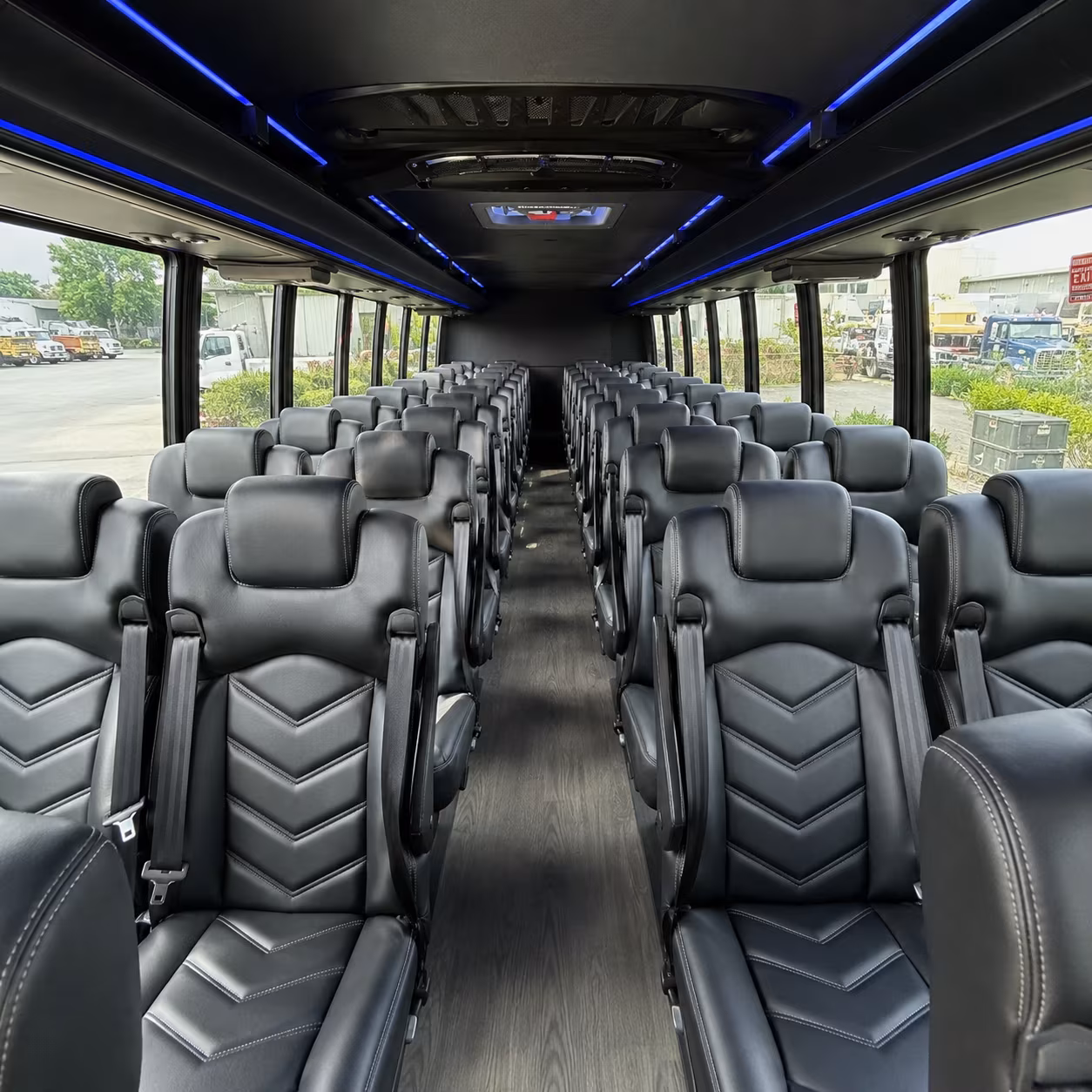 folsom 28 passenger minibus interior