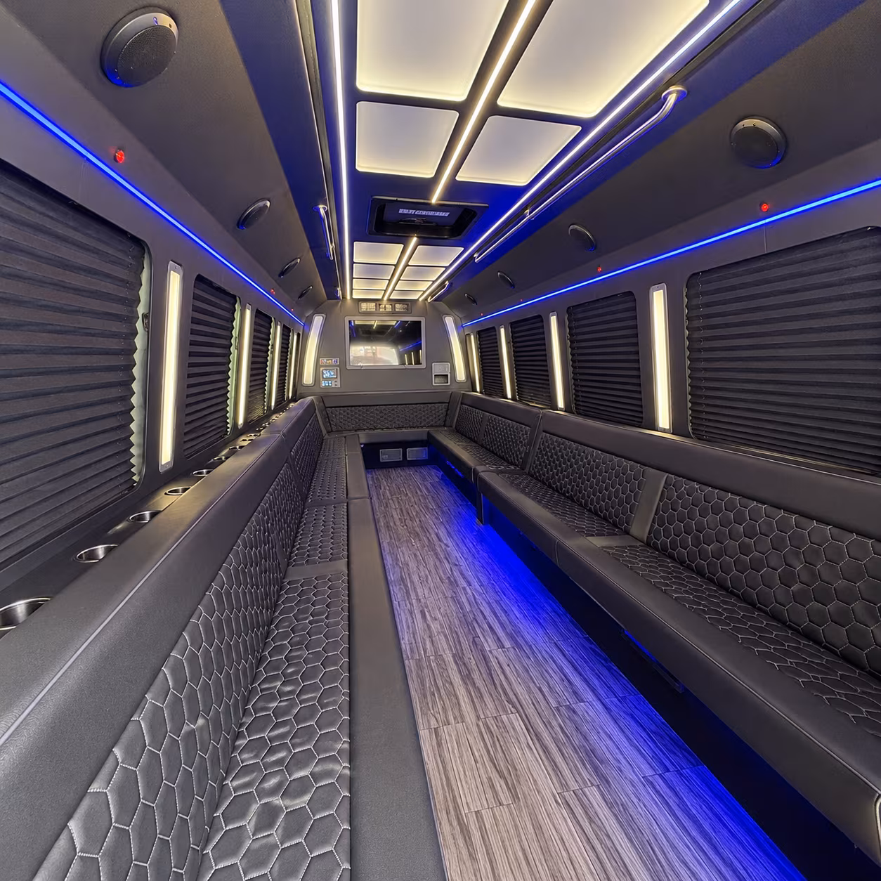 folsom 30 passenger party bus interior
