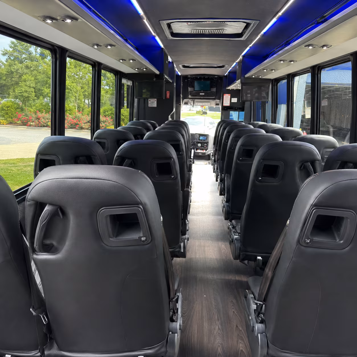 folsom 35 passenger minibus inside