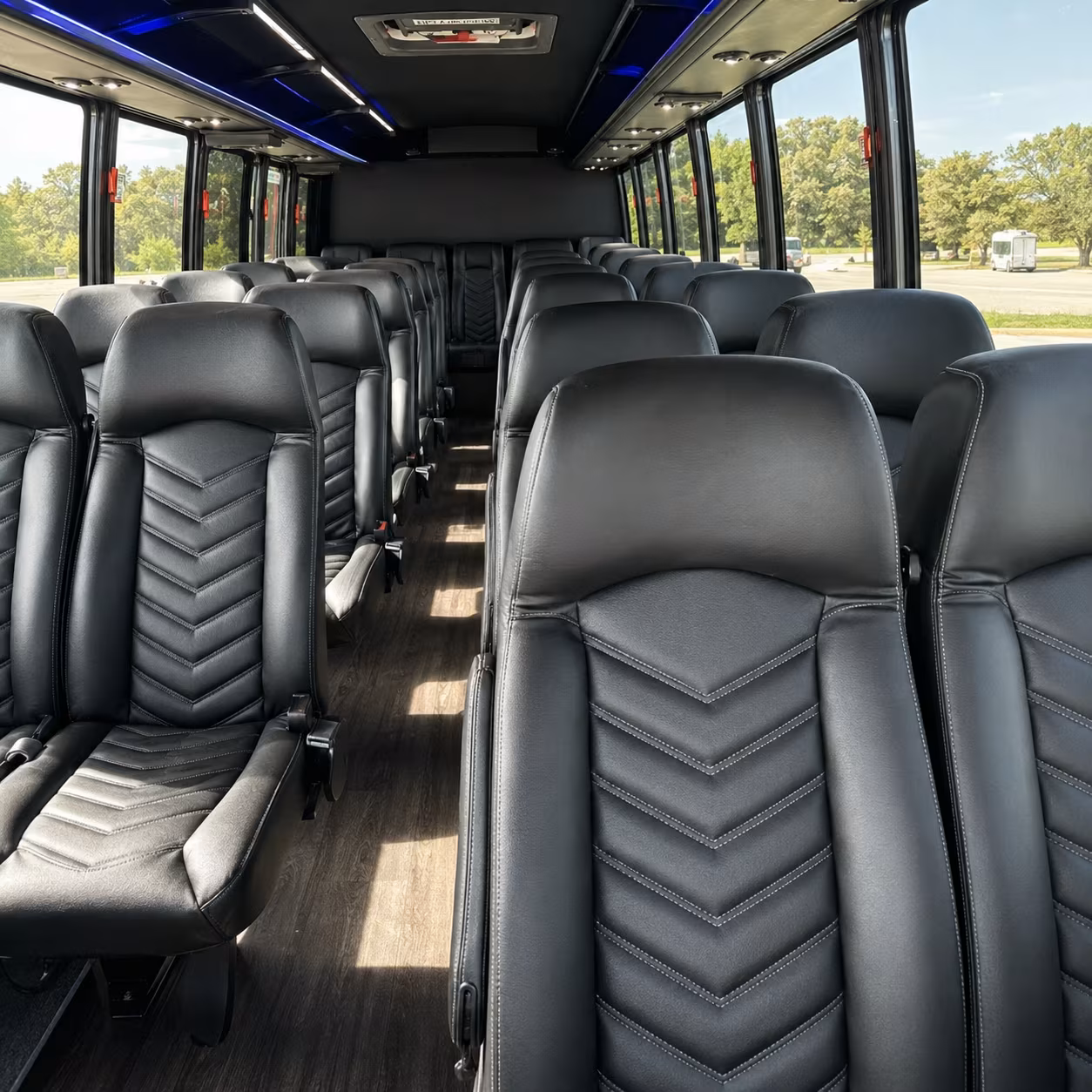 folsom 35 passenger minibus interior