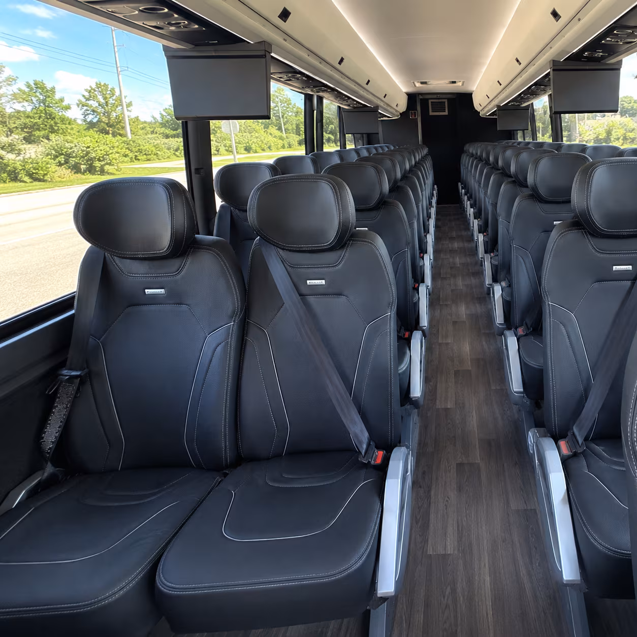 folsom 47 passenger charter bus inside