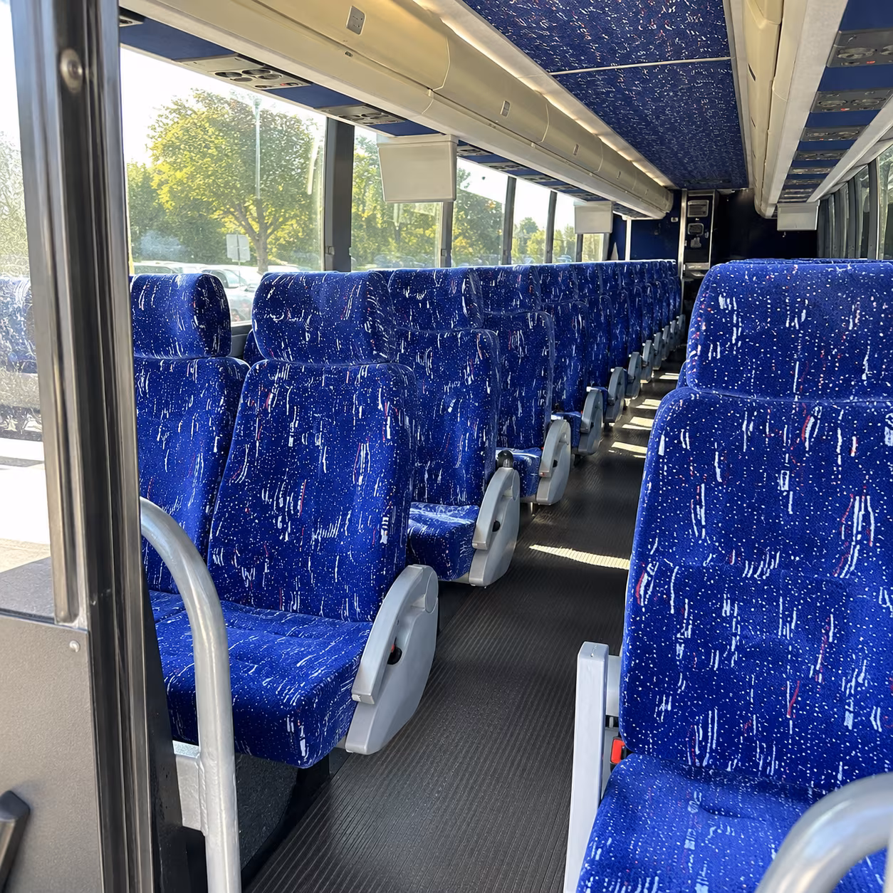 folsom 50 passenger charter bus inside